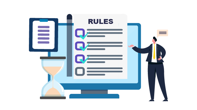 A-bureaucratic-leader-listing-down-rules-to-be-followed