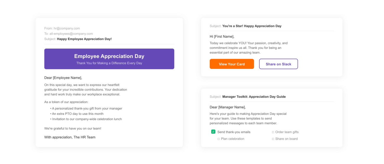 Employee Appreciation Day Email Template