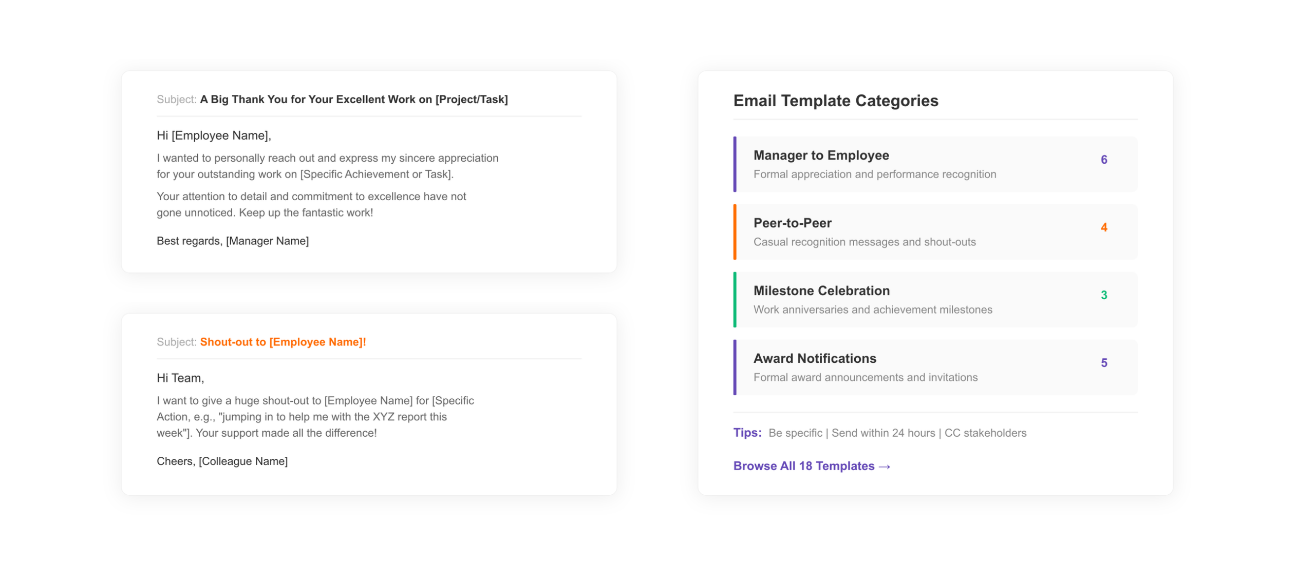 Employee Recognition Email Template