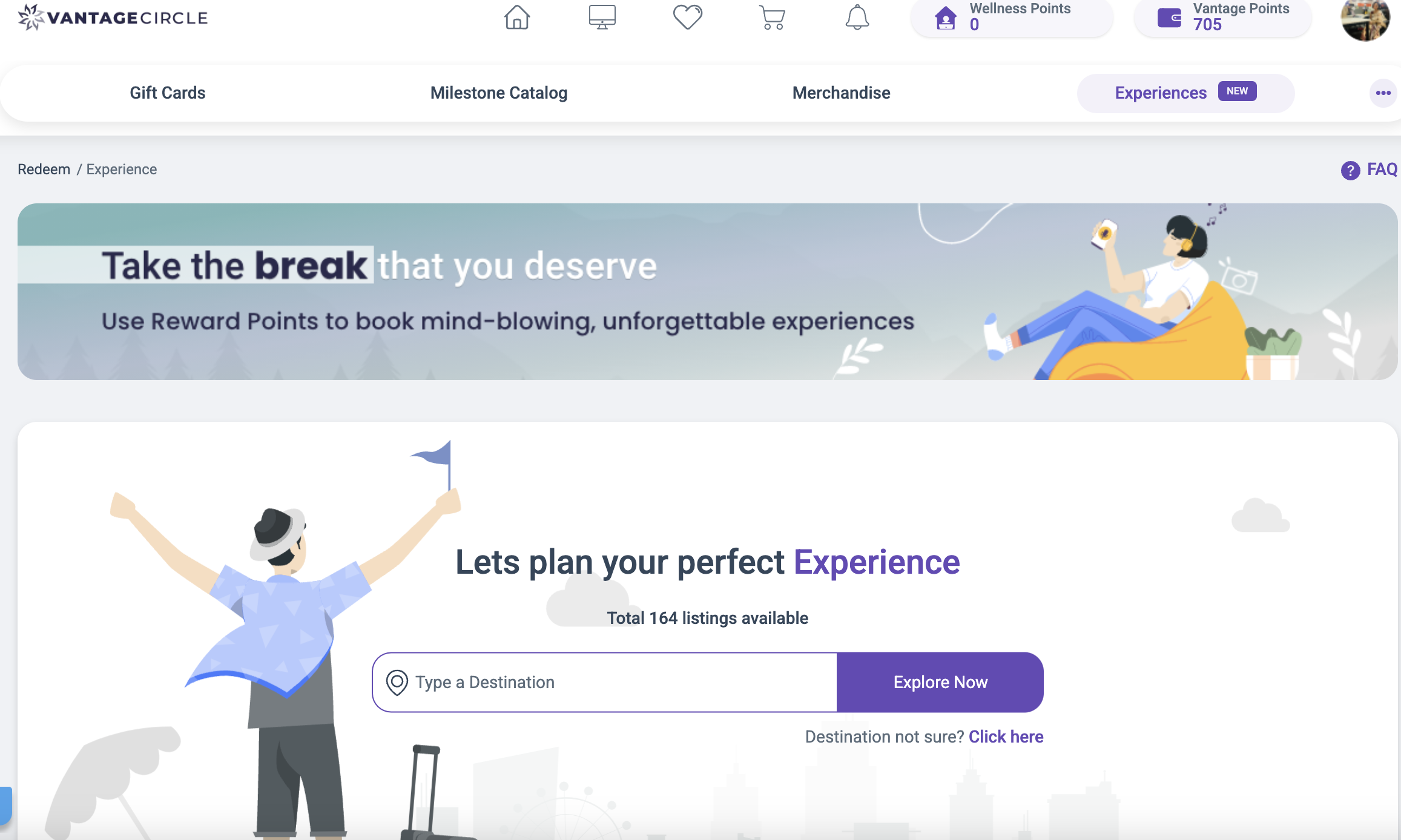 VC experiences screenshot