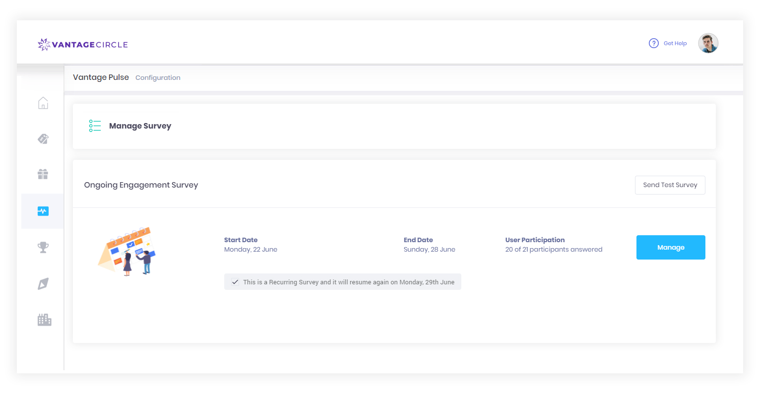 Vantage Pulse Dashboard Pulse Survey