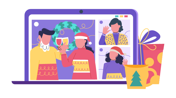 Virtual and Remote Friendly Christmas Spirit